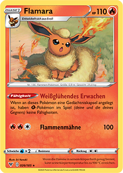 Pokemon Schwert & Schild Farbenschock Flamara 026/185