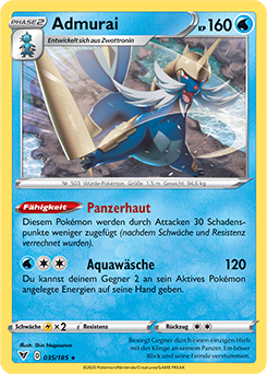 Pokemon Schwert & Schild Farbenschock Admurai 035/185