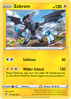 Pokemon Schwert & Schild Farbenschock Zekrom 060/185 Holo Foil