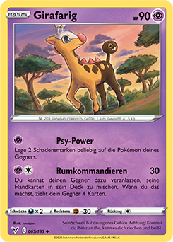 Pokemon Schwert & Schild Farbenschock Girafarig 065/185 Reverse Holo Foil
