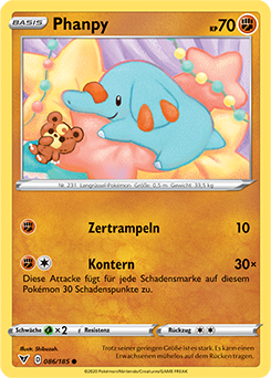 Pokemon Schwert & Schild Farbenschock Phanpy 086/185 Reverse Holo Foil