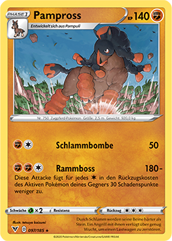 Pokemon Schwert & Schild Farbenschock Pampross 097/185 Reverse Holo Foil