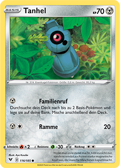 Pokemon Schwert & Schild Farbenschock Tanhel 116/185 Reverse Holo Foil
