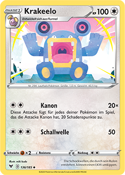Pokemon Schwert & Schild Farbenschock Krakeelo 136/185