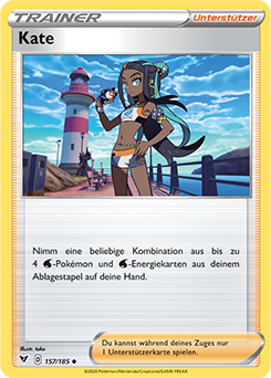 Pokemon Schwert & Schild Farbenschock Kate 157/185 Reverse Holo Foil