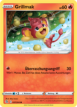 Pokemon Schwert & Schild Fusionsangriff Grillmak 037/264