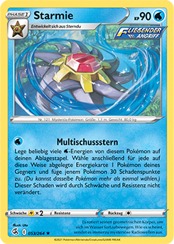 Pokemon Schwert & Schild Fusionsangriff Starmie 053/264 Holo Foil