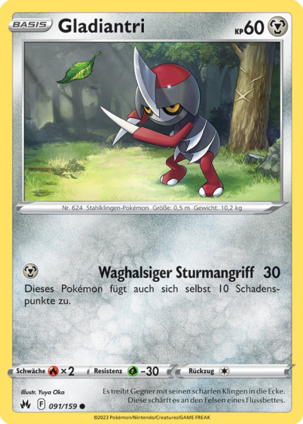 Pokemon Zenit der Könige Gladiantri 091/159 Reverse Holo Foil