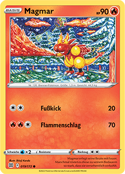 Pokemon Schwert & Schild Strahlende Sterne Magmar 019/172 Reverse Holo Foil