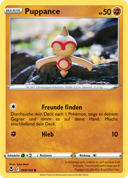 Pokemon Schwert & Schild Silberne Sturmwinde Puppance 093/195