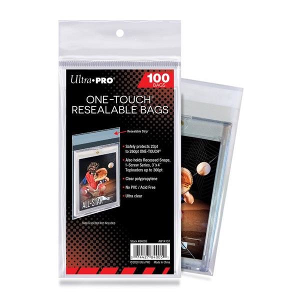 Ultra Pro ONE-TOUCH Resealable Bags, Fits up to 260PT (100ct)