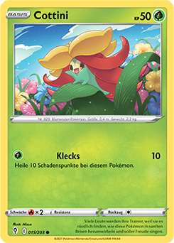 Pokemon Schwert & Schild Drachenwandel Cottini 015/203 Reverse Holo Foil