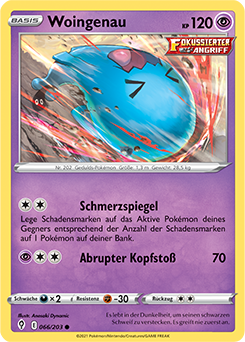 Pokemon Schwert & Schild Drachenwandel Woingenau 066/203 Reverse Holo Foil