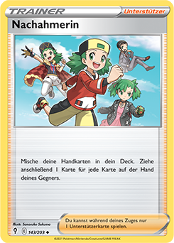 Pokemon Schwert & Schild Drachenwandel Nachahmerin 143/203 Reverse Holo Foil