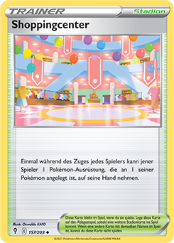 Pokemon Schwert & Schild Drachenwandel Shoppingcenter 157/203 Reverse Holo Foil