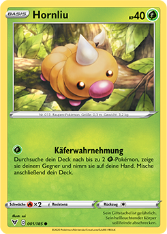 Pokemon Schwert & Schild Farbenschock Hornliu 001/185 Reverse Holo Foil