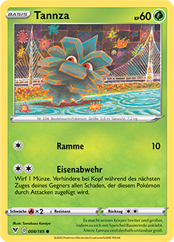 Pokemon Schwert & Schild Farbenschock Tannza 008/185